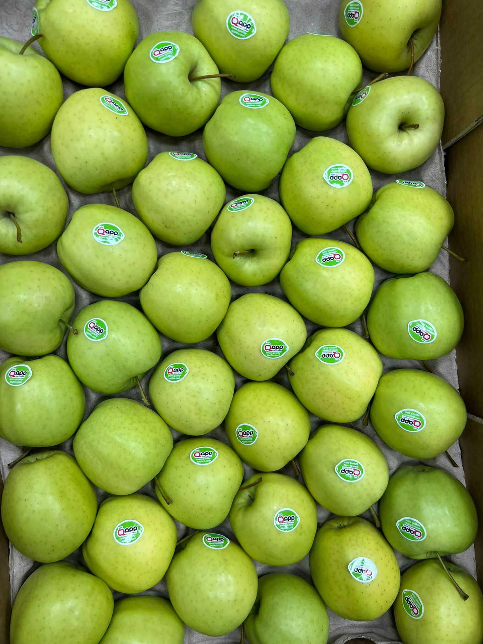 Juicy fresh green apples